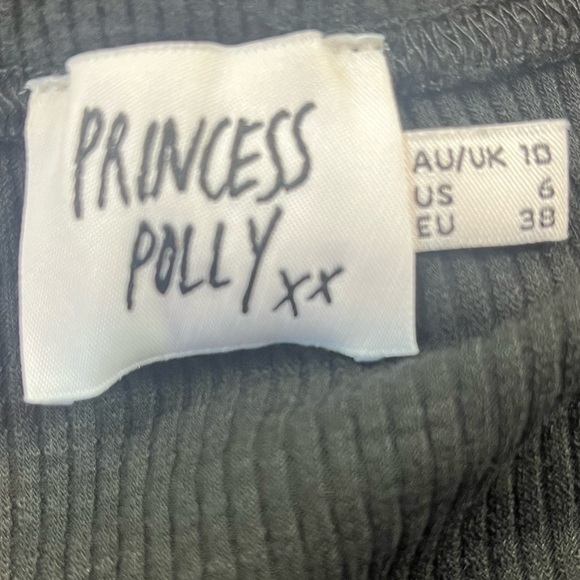 Princess Poly Long Tiered Black Knit Skirt Sz 6 Indie Sleeze Festival Grunge - Picture 12 of 15